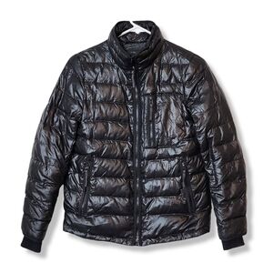 J.CREW Nylon Goose Down Puffer Jacket full‎ zip in black size XS
